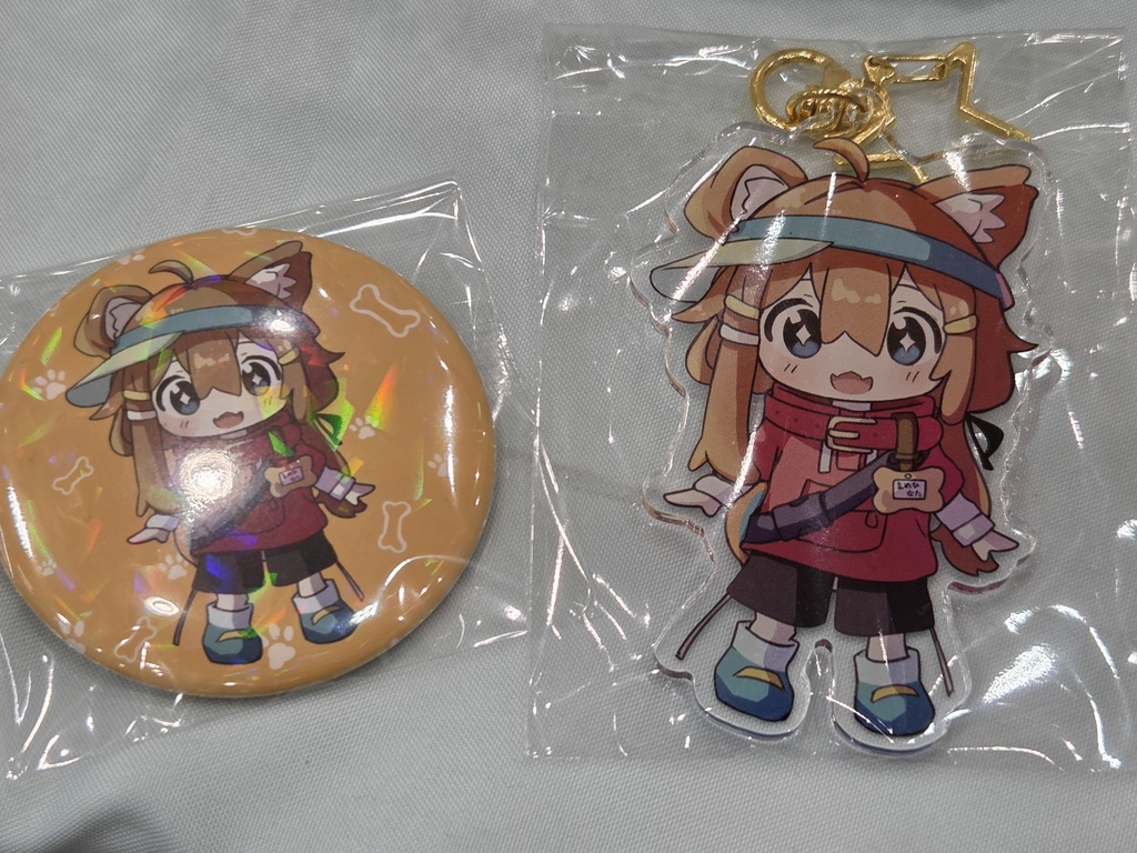 【NEW】2点まめひなたアクリルキーホルダーと缶バッジ