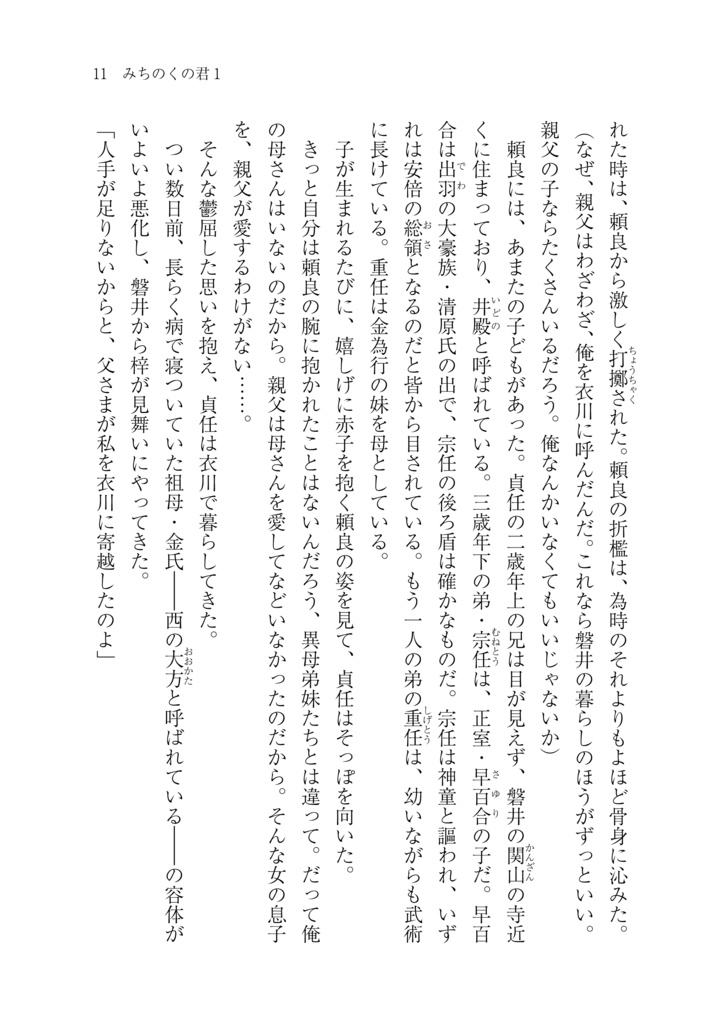 みちのくの君1 前九年合戦~安倍貞任~