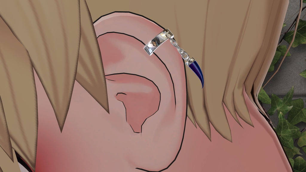 FANG LINK | チェーンイヤーカフ | VRChat 3D Accessory