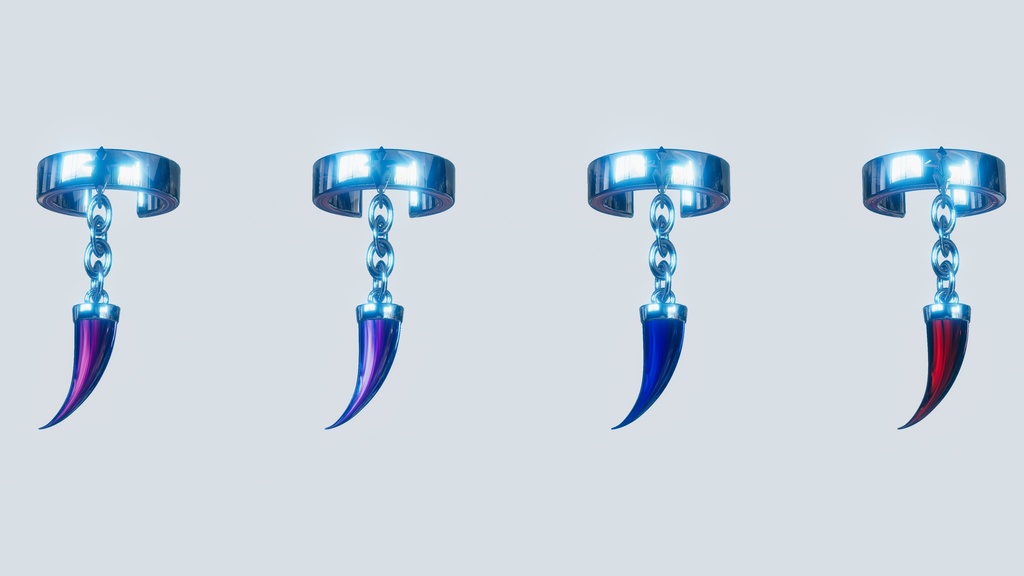 FANG LINK | チェーンイヤーカフ | VRChat 3D Accessory
