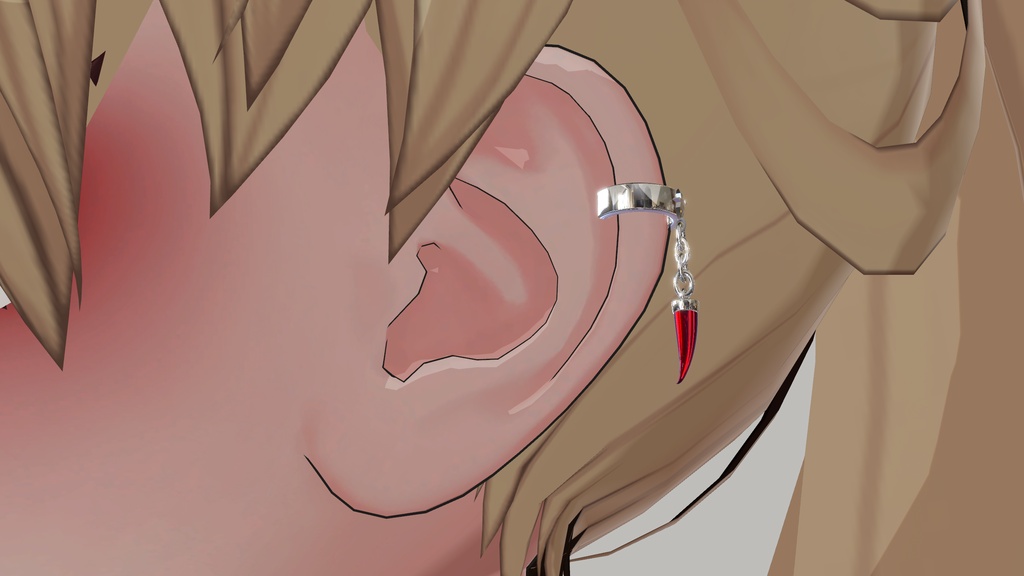 FANG LINK | チェーンイヤーカフ | VRChat 3D Accessory