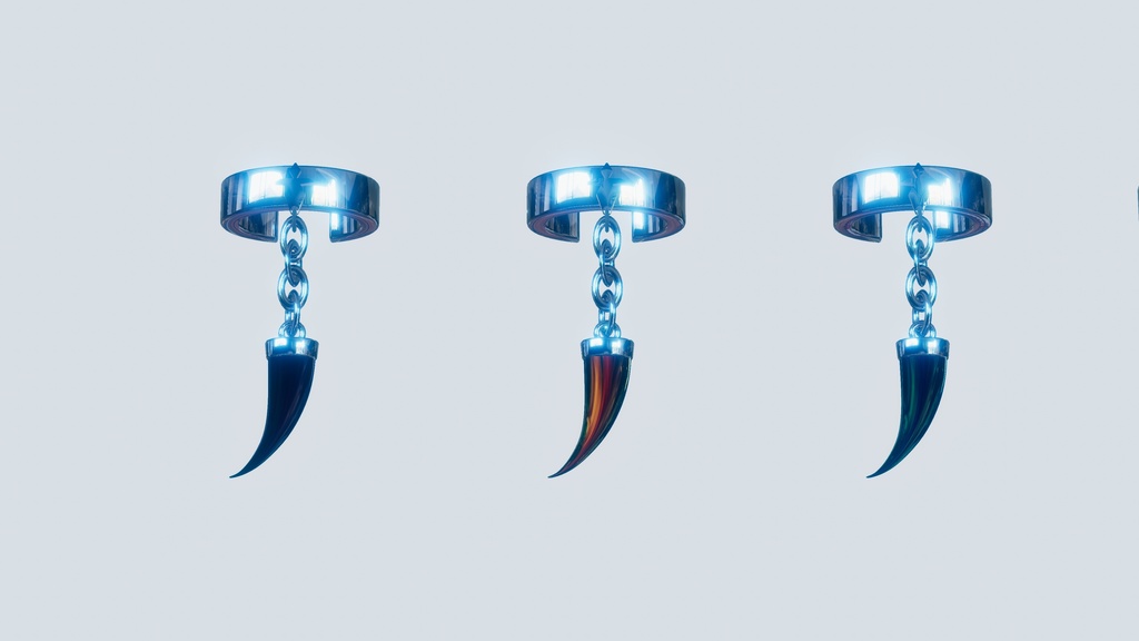FANG LINK | チェーンイヤーカフ | VRChat 3D Accessory