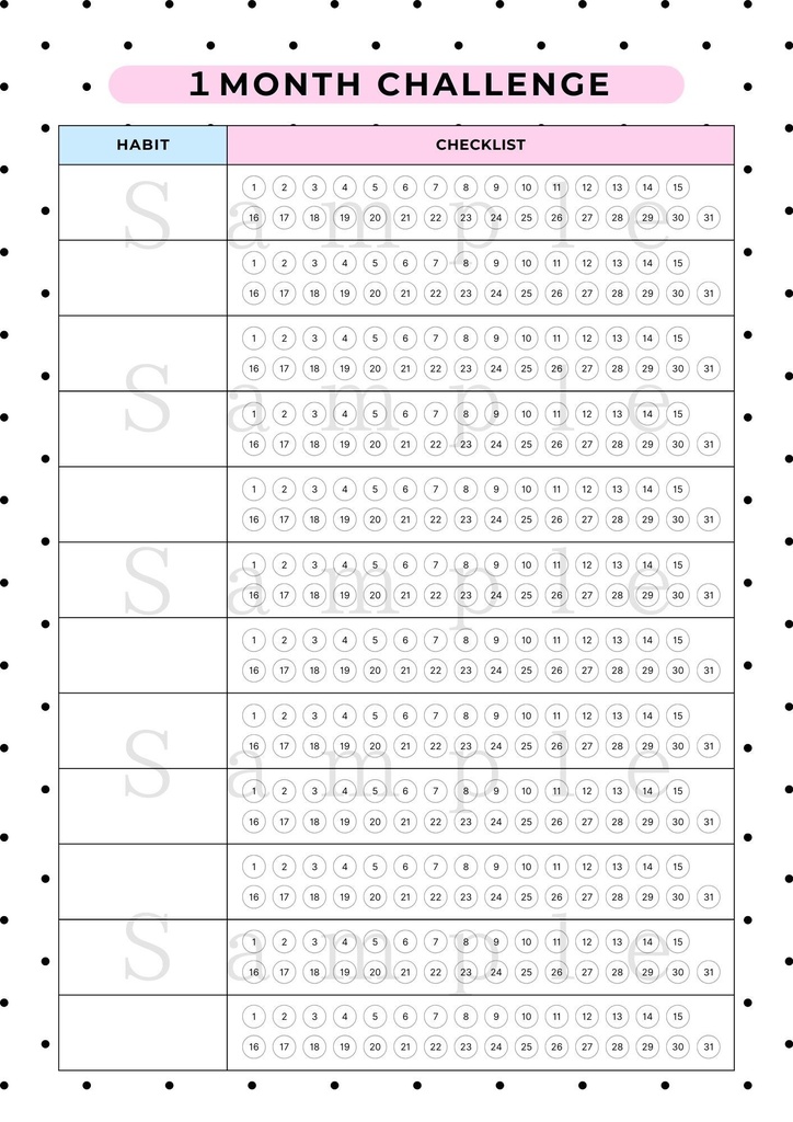 1ヶ月目標達成チャレンジシート