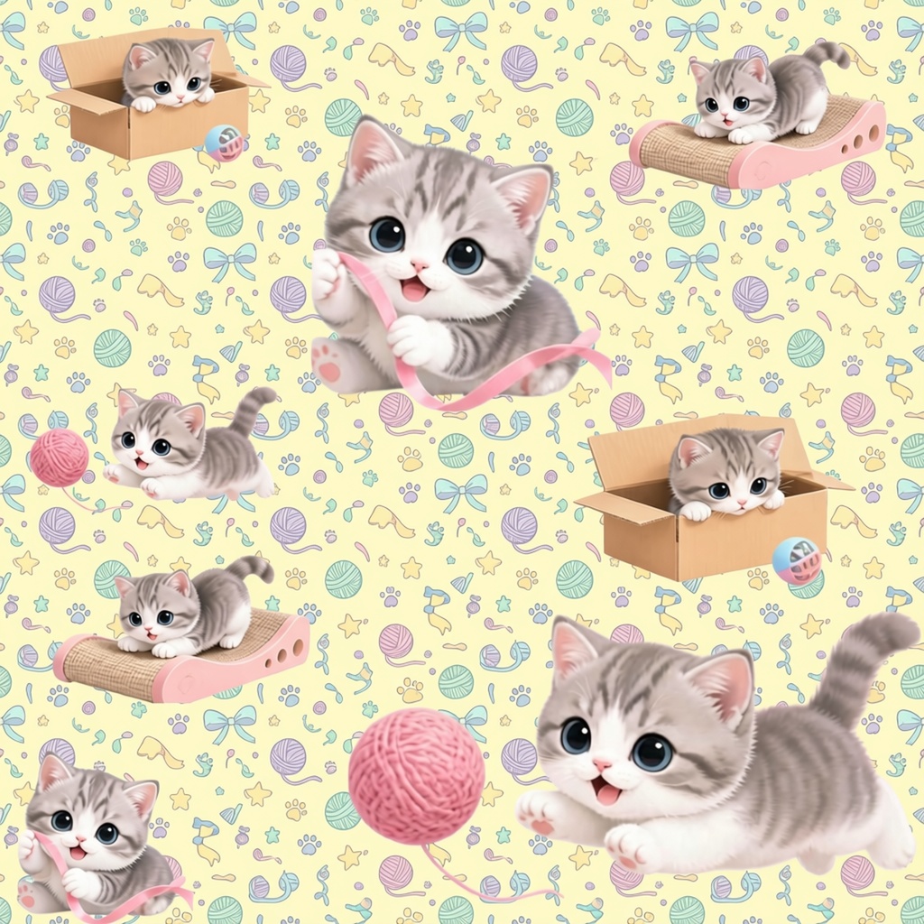 かわいい子猫の遊び 5色セット