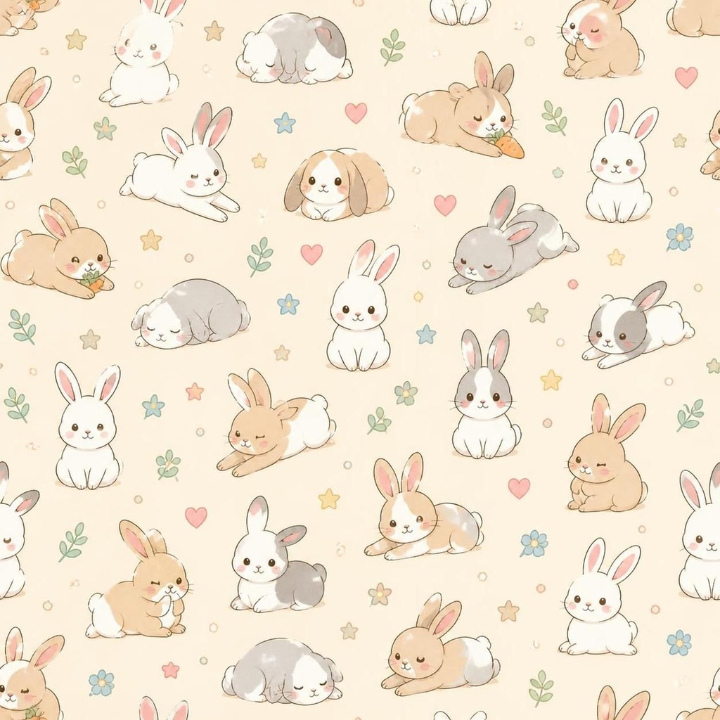 かわいい ウサギ柄