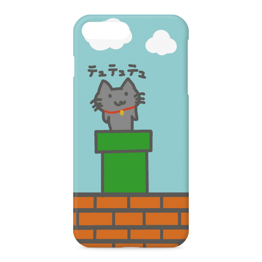 土管に入るペロのiphoneケース