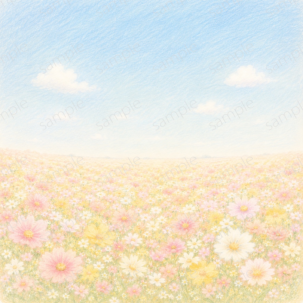 ふんわりやさしい素材イラスト|花と光にほどけるひととき(商用利用OK)