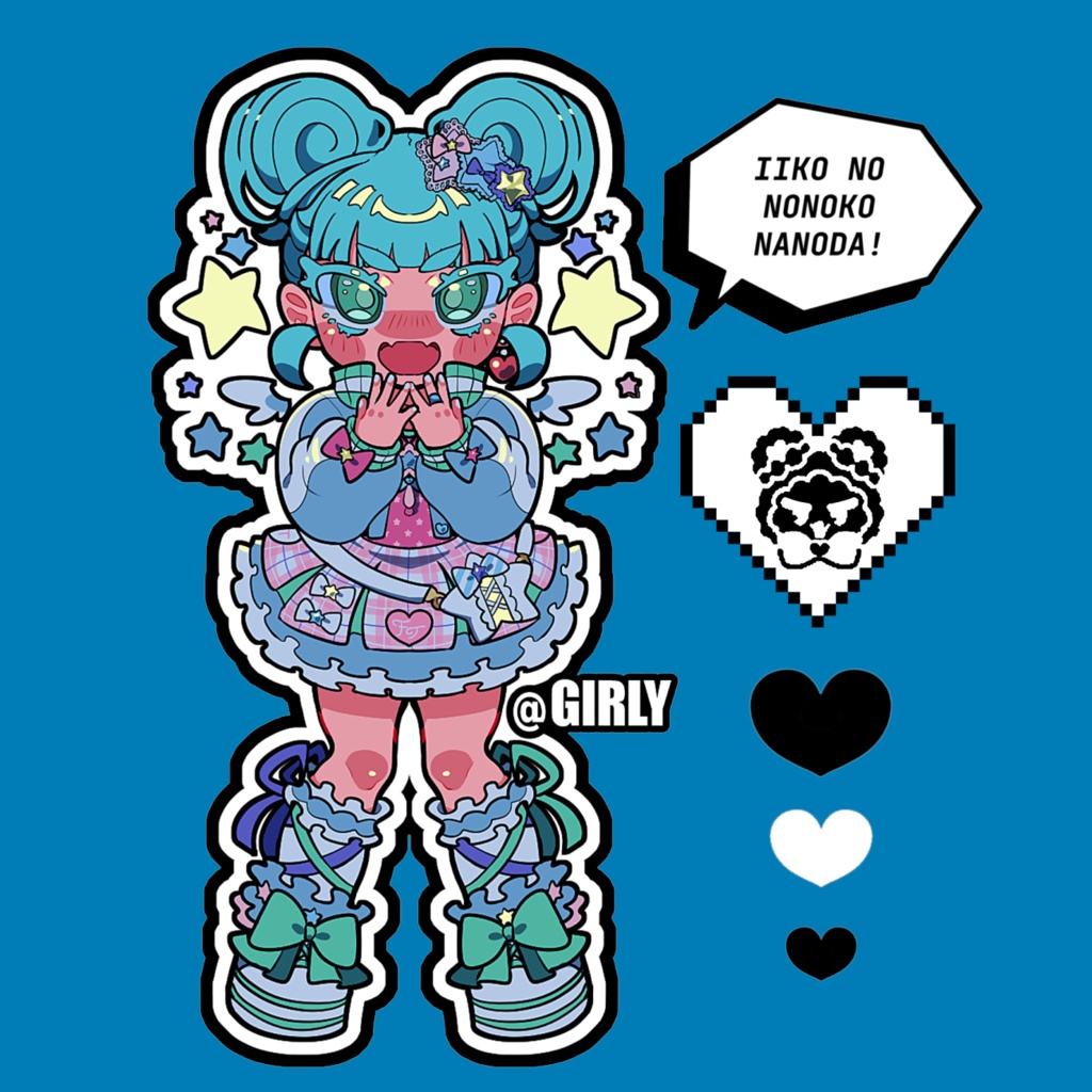 ののこガーリシュモーリー ステッカー