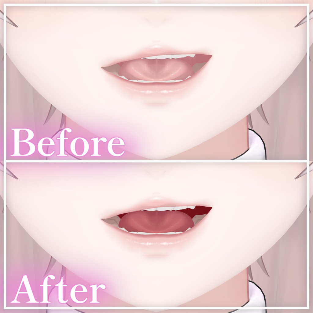 【LUMINA対応】歯追加&口内の色変更texture