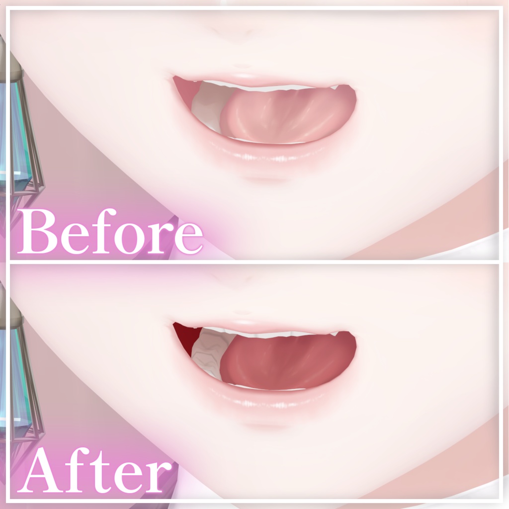 【LUMINA対応】歯追加&口内の色変更texture
