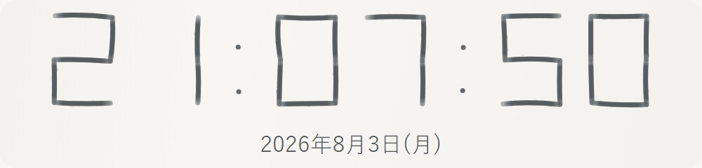 【OBS配信用】手書き風時計オーバーレイ48種|線を描き直し続ける手描きアニメーション|秒あり/秒なし|マーカー・クレヨン・鉛筆・チョーク・筆ペン・ボールペン|ブラウザソース対応
