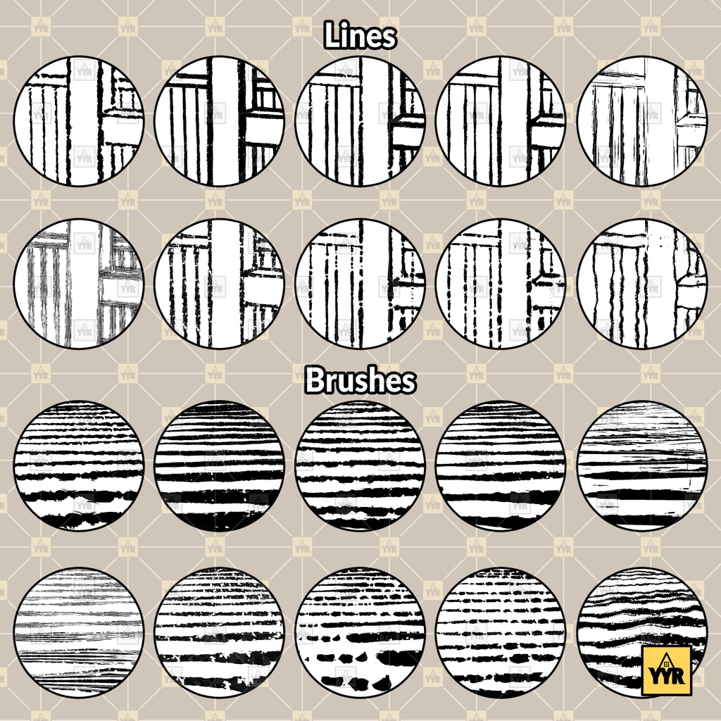 YYR オーガニックテクスチャライン CLIP STUDIO [テクスチャ、ペン、オーガニック、ライン、建築、建物、鉛筆、羽根ペン、ボールペン、スタイラス、マーカー、万年筆、描画ペン]