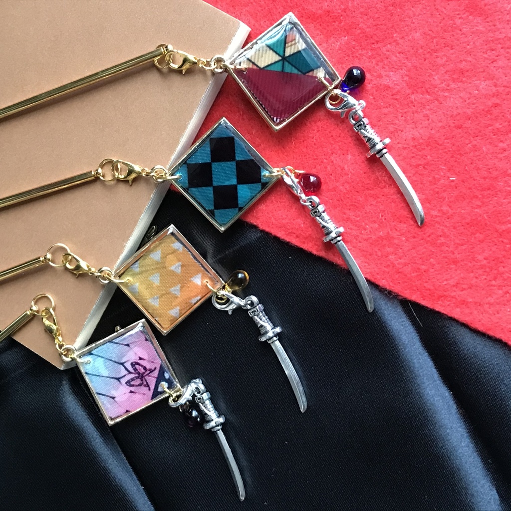 菱形チャーム簪(鬼滅の刃)