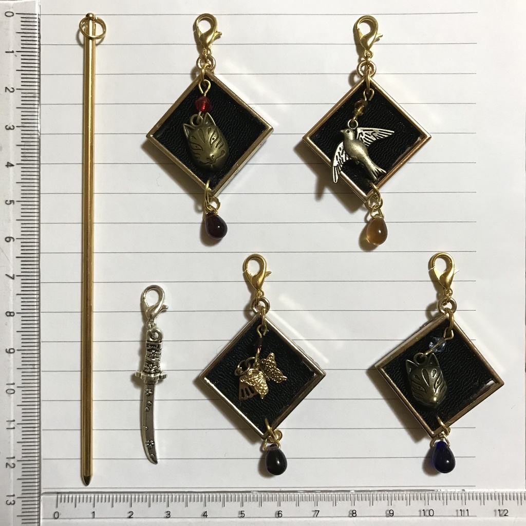 菱形チャーム簪(鬼滅の刃)