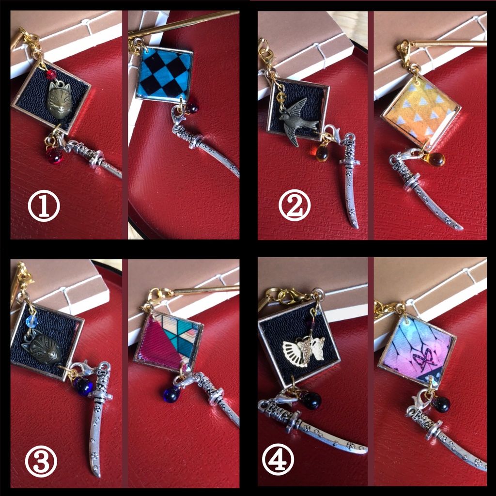 菱形チャーム簪(鬼滅の刃)