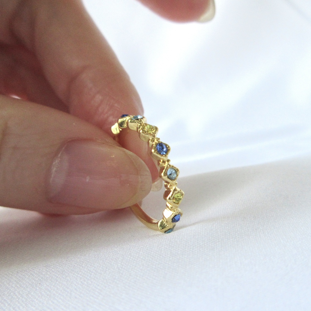 推しペアカラーリング ~バジトリオ~(ダイヤ型)