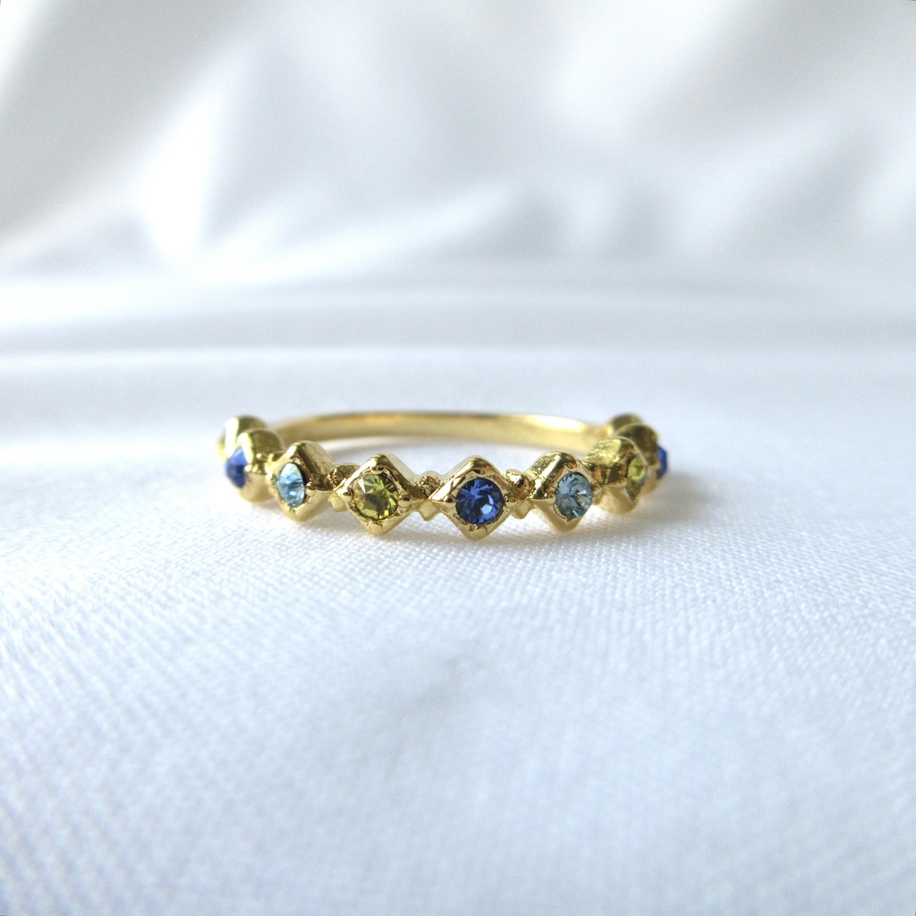 推しペアカラーリング ~バジトリオ~(ダイヤ型)