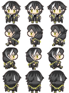 ピクスクアバター 祝装三日月/祝装備鶴丸/鶴丸(黒)【無料配布】