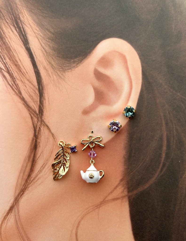 【🌈🕒】🫖🌿イヤリング/ピアス【販売終了】