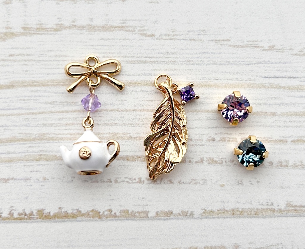 【🌈🕒】🫖🌿イヤリング/ピアス【販売終了】