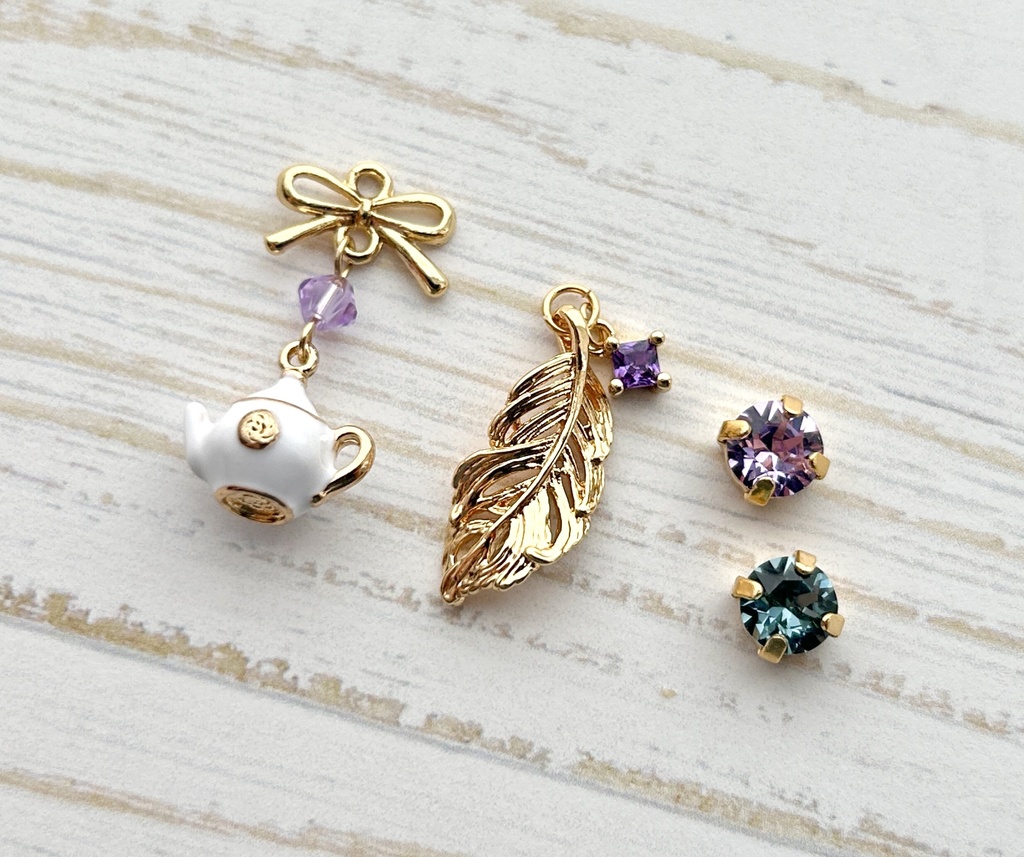 【🌈🕒】🫖🌿イヤリング/ピアス【販売終了】