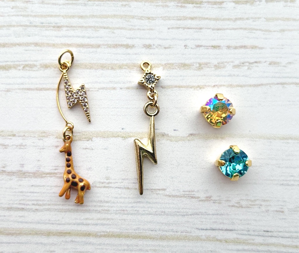 【🌈🕒】🌩️🦒イヤリング/ピアス