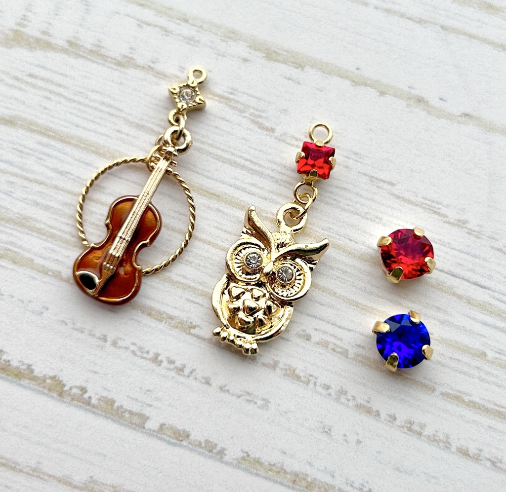 【🌈🕒】🦉🎻イヤリング/ピアス