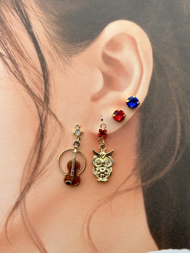 【🌈🕒】🦉🎻イヤリング/ピアス