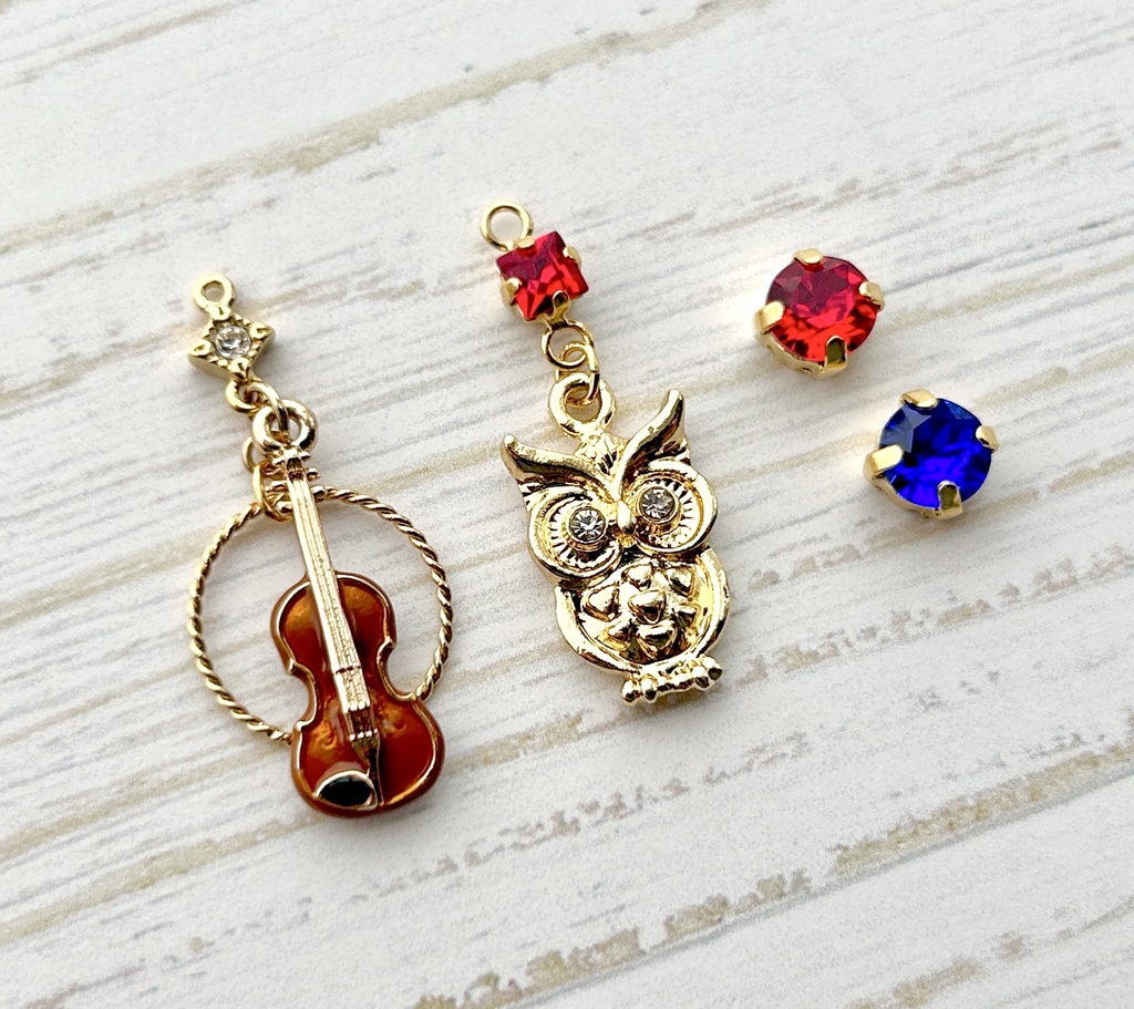 【🌈🕒】🦉🎻イヤリング/ピアス