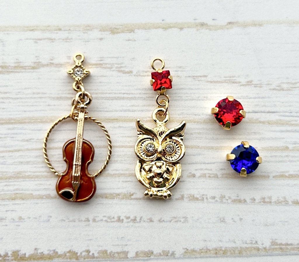 【🌈🕒】🦉🎻イヤリング/ピアス