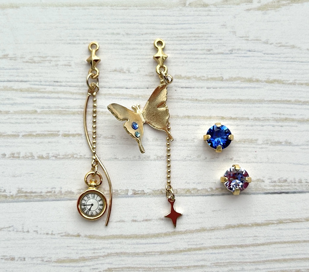 【🌈🕒】🦋⌛️イヤリング/ピアス