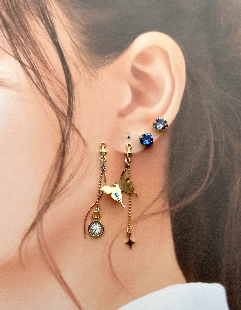 【🌈🕒】🦋⌛️イヤリング/ピアス