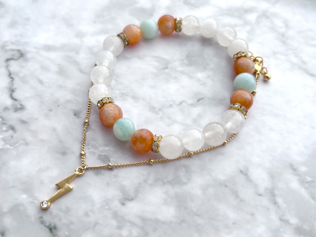 【🌈🕒】🌩️🦒天然石ブレスレット