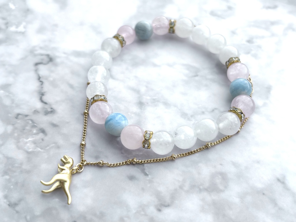 【🌈🕒】🍱🦖天然石ブレスレット