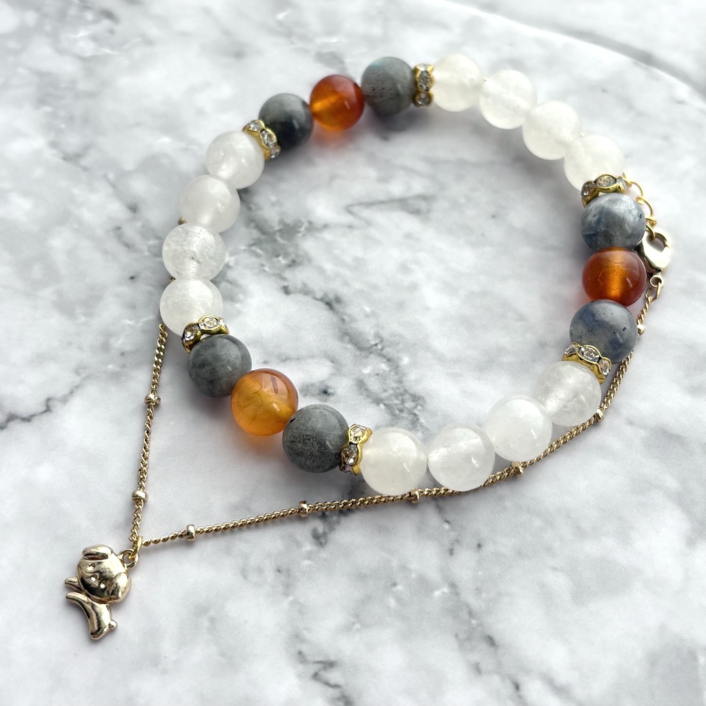 【🌈🕒】📿🍔天然石ブレスレット