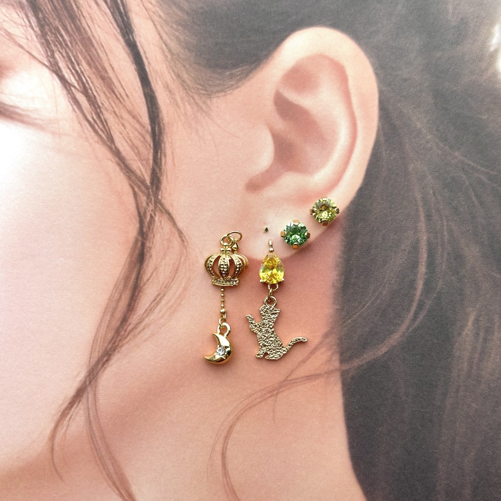 【🌈🕒】🌙イヤリング/ピアス