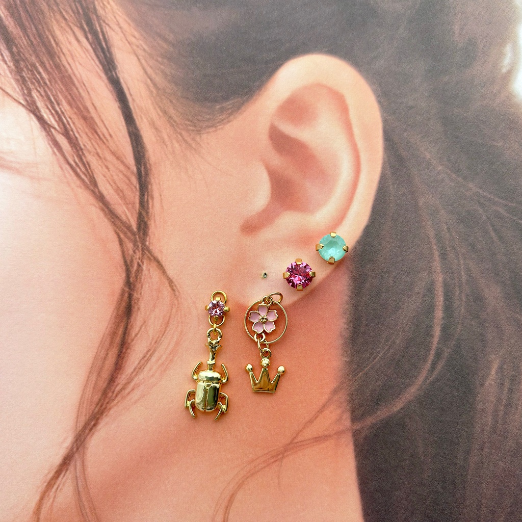 【🌈🕒】👑🌸イヤリング/ピアス