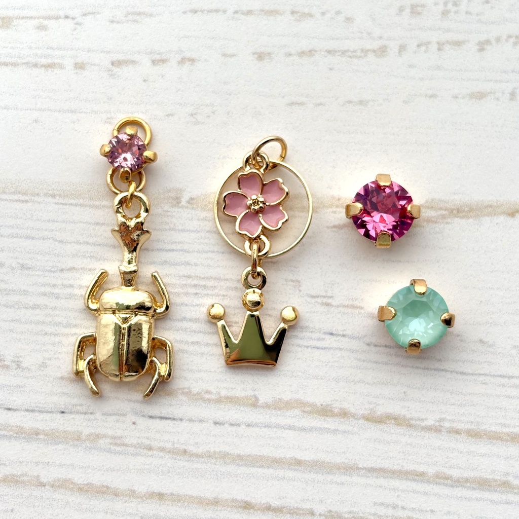 【🌈🕒】👑🌸イヤリング/ピアス