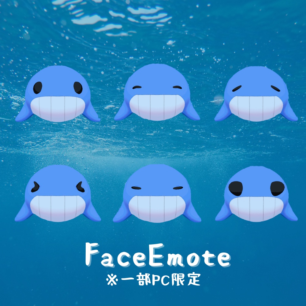 【無料】ミニ クジラ         (オリジナル3Dモデル・VRChat)