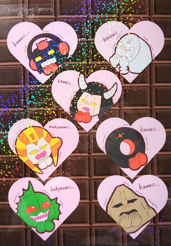 Kawaii Seven Demons ステッカーシート