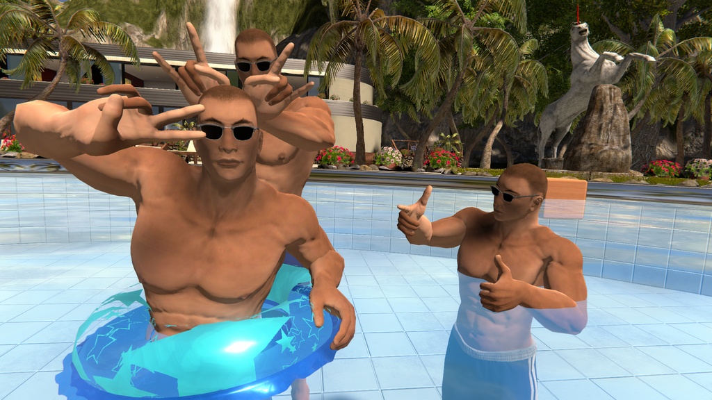 【無料配布】シャチ型フロート+浮き輪