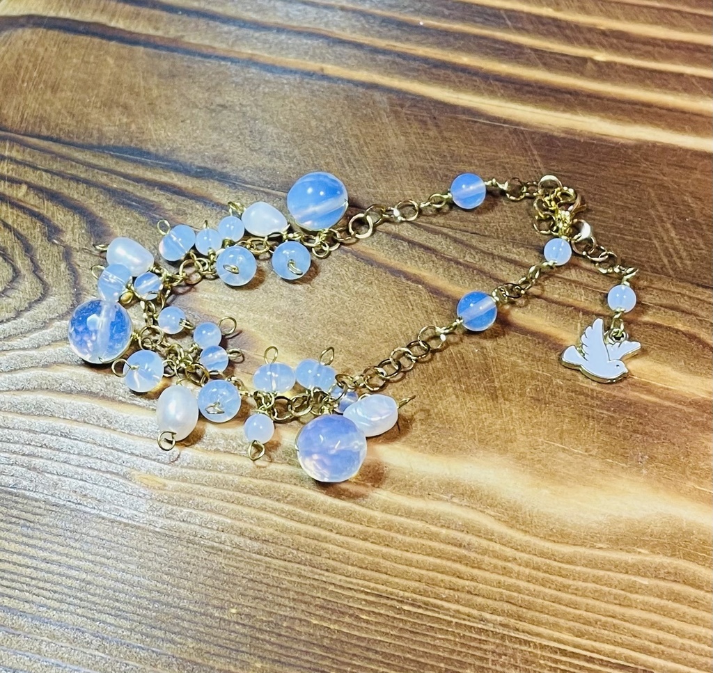 オパールと真珠のブレスレット