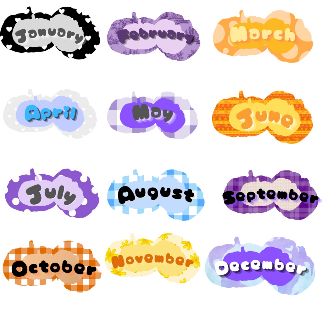 ハロウィンデジタルステッカー180枚/PNG透過・デジタル手帳素材まとめセット