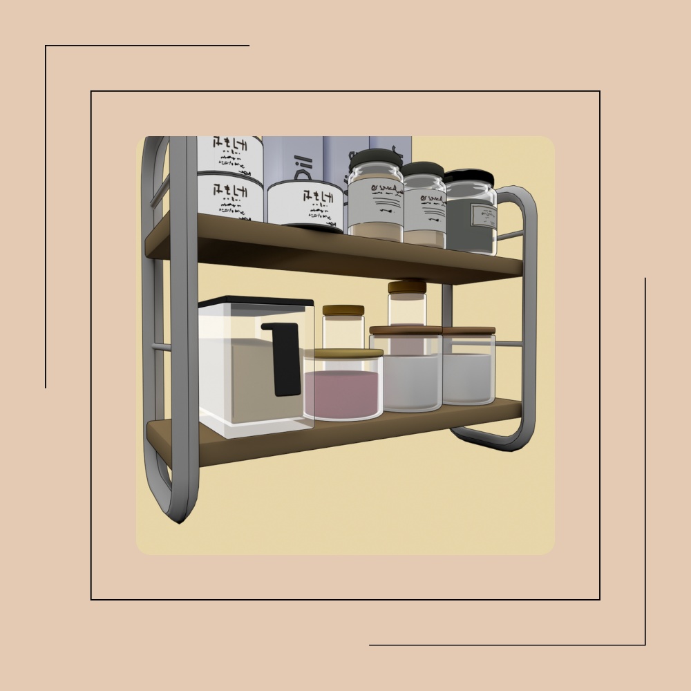 調味料ラック【VRChat想定】 / Seasoning