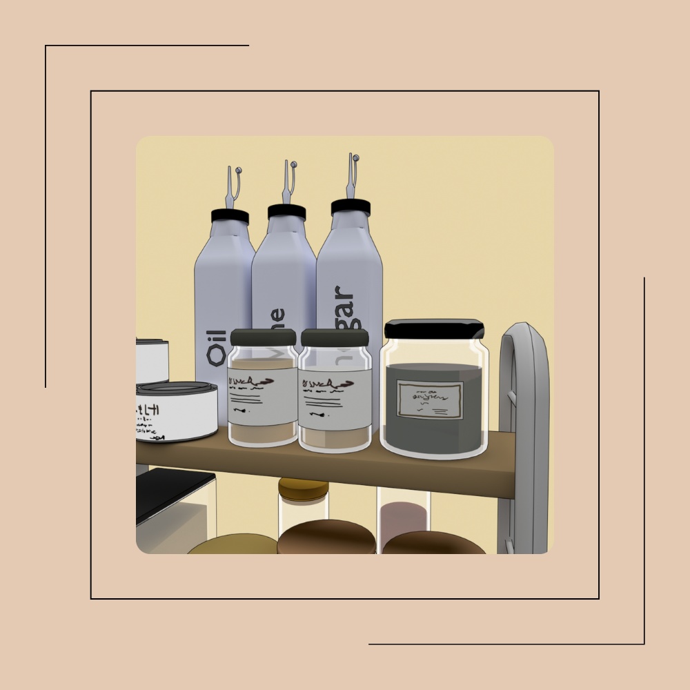 調味料ラック【VRChat想定】 / Seasoning