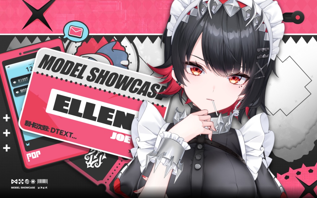 【FREE/無料】 live2dモデル/live2d modeエレン・ジョーEllen Joe