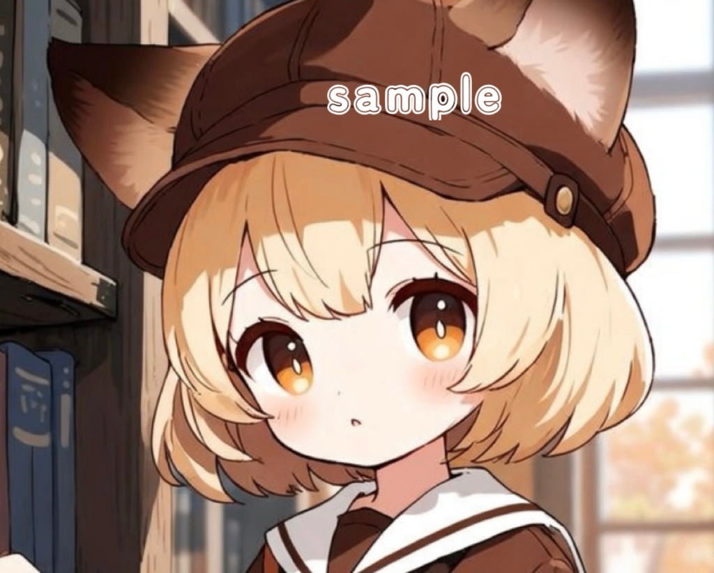 【無料DL】◆スマホ壁紙◆秋の図書館で◆和栗てぃちゃん ◆/高画質 AIイラスト