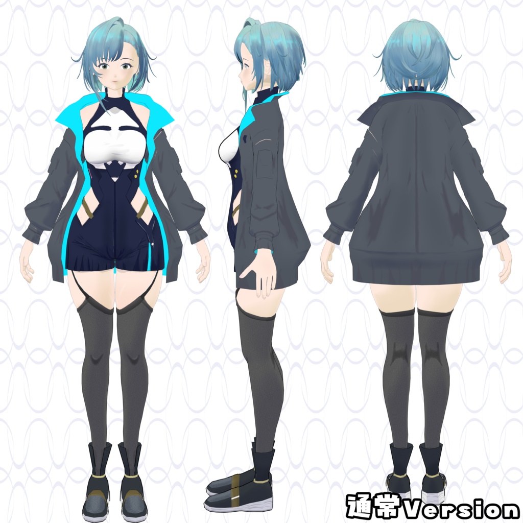 3Dキャラモデル「1号ちゃん」(VRM,FBX)