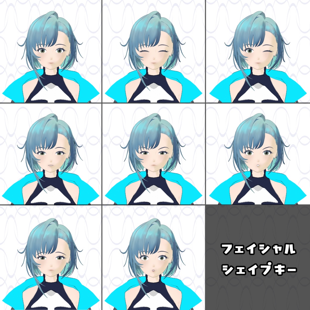 3Dキャラモデル「1号ちゃん」(VRM,FBX)