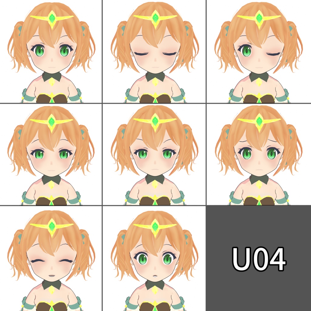 デフォルメキャラモデル「U04」（VRM, FBX） - うささぁ屋さん - 2/2